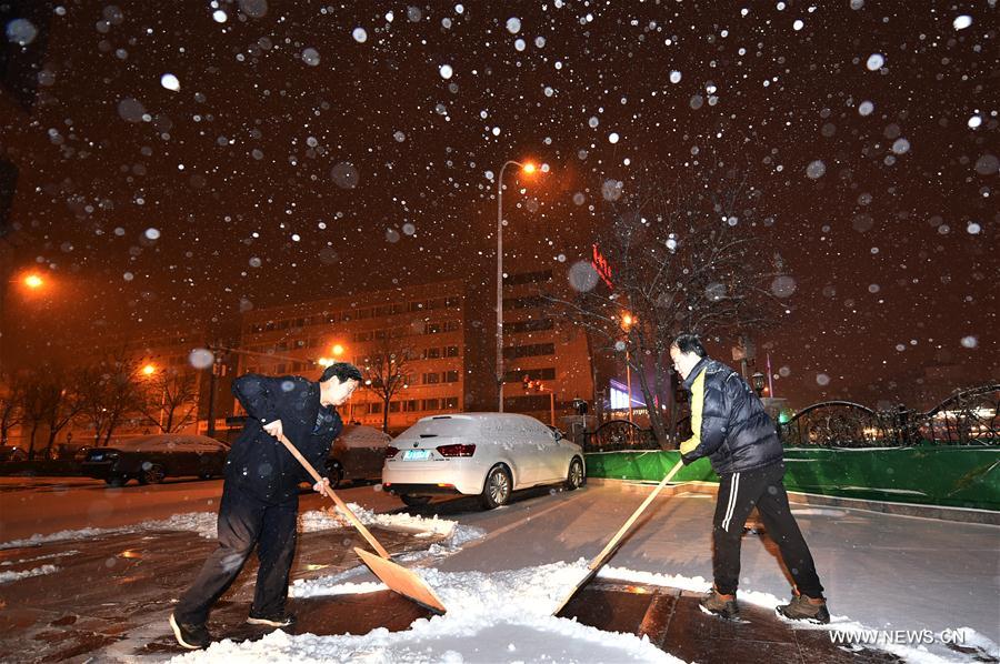 PHOTOS: First Snowfall of the Season Hits Tianjin