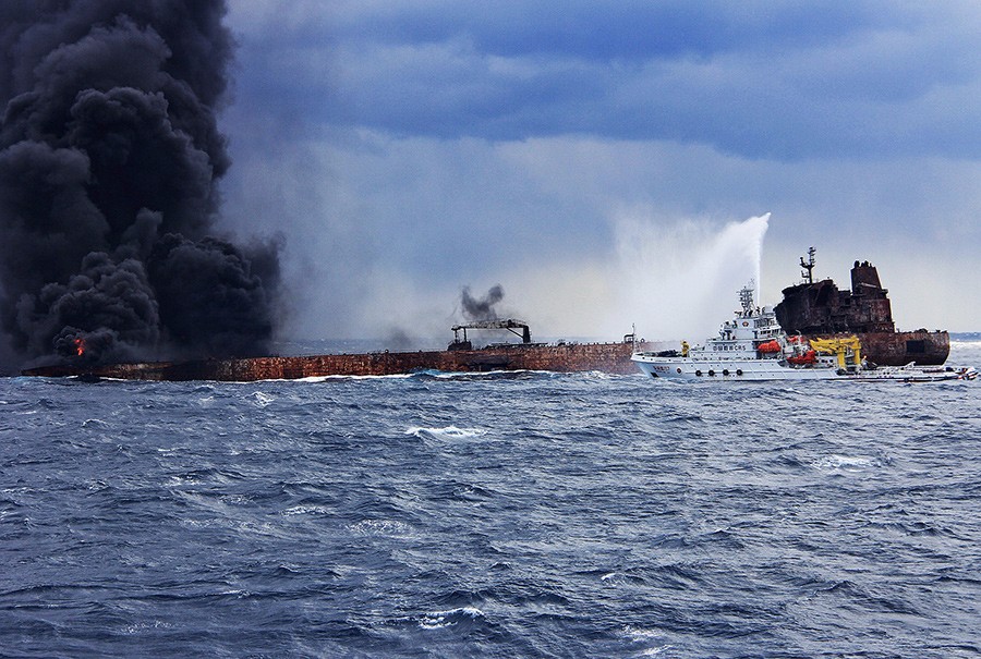 Oil Spill Fears as Ships Collide by China Coast, 31 Still Missing