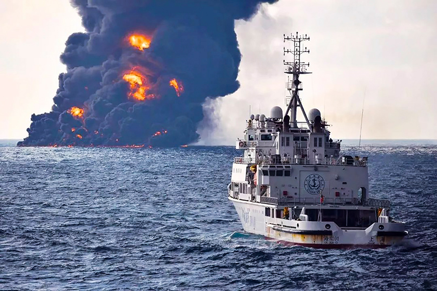 Oil Spill Fears as Ships Collide by China Coast, 31 Still Missing