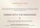 Dinner with the Winemaker