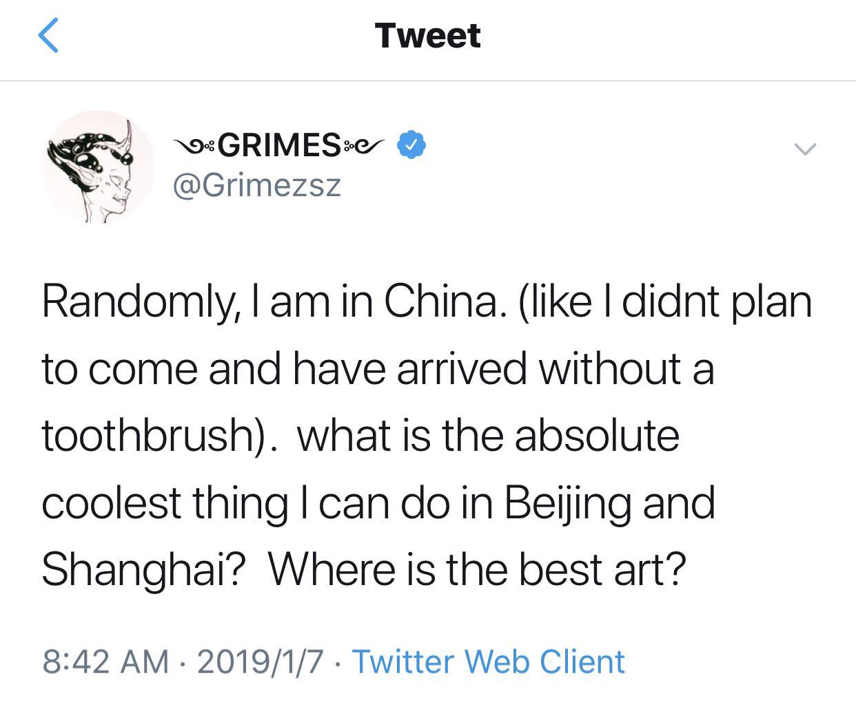 Grimes in Shanghai
