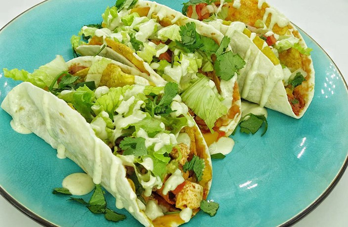 Veggie Mama's Vegan Double Decker Tofu Tacos Recipe