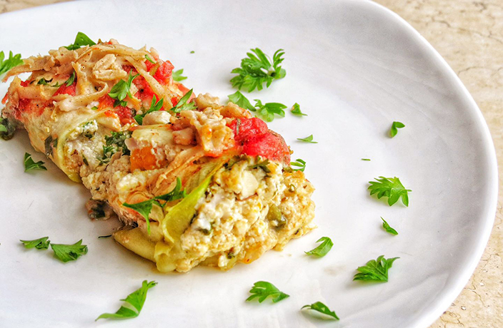 Veggie Mama's Vegan Kale, Pumpkin & Tofu Ricotta Roll Ups Recipe