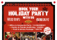BOOK YOUR HOLIDAY PARTY WITH US 