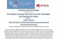 The Global Economic Recovery: Current Challenges and Priorities for China