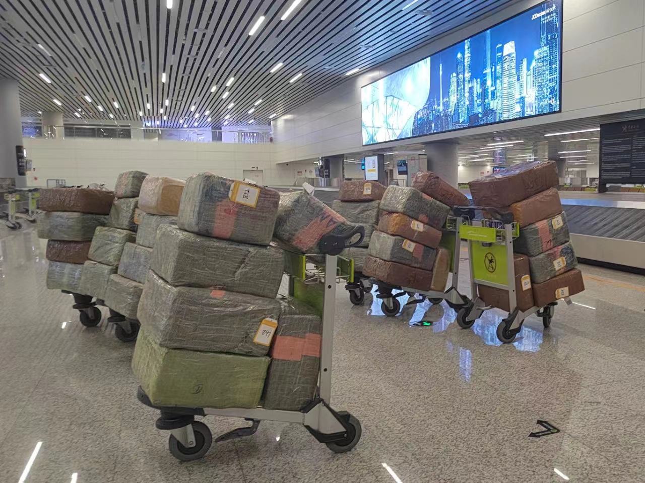 Passenger with 56 Items of Luggage Seized by Guangzhou Customs