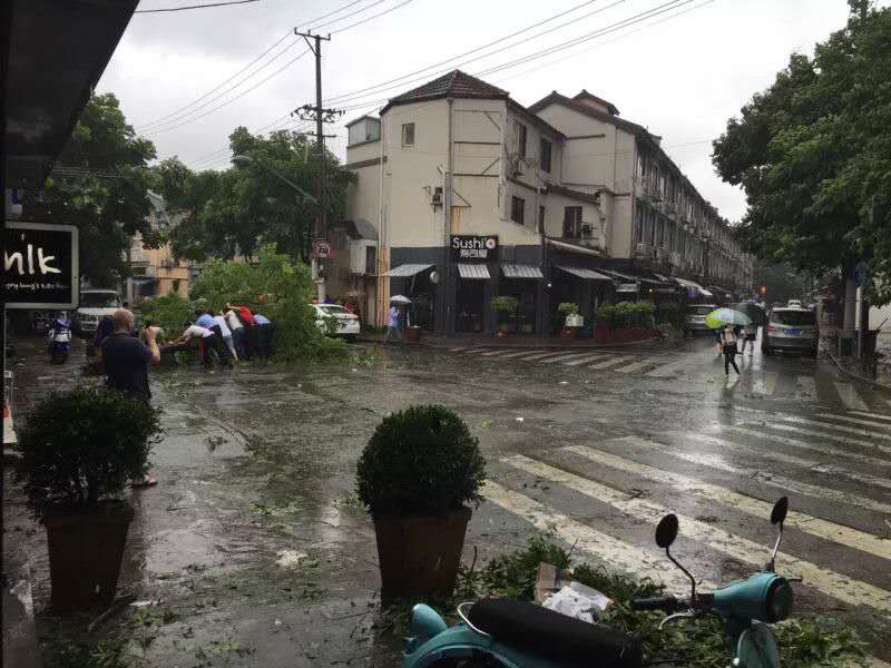 Typhoon Chan-hom hit Shanghai
