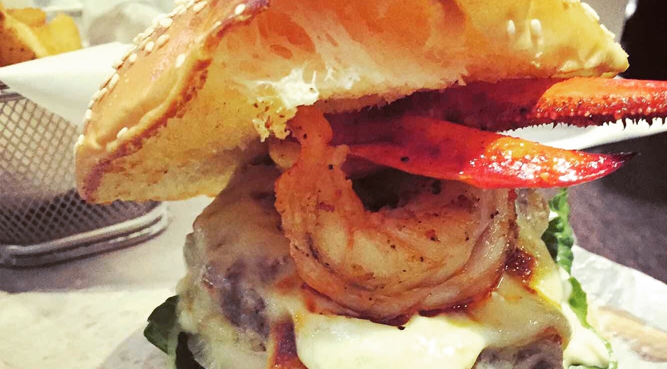 Lobster in a burger.