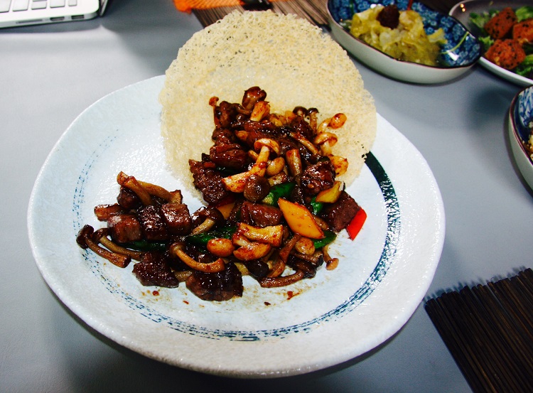 wagyu beef with rice